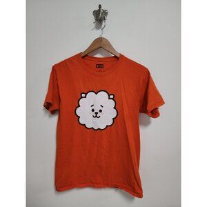 BT21 RJ alpaca BTS orange white short sleeve T-shirt S